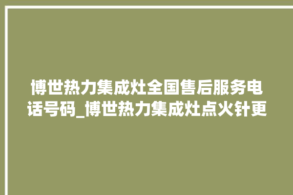 博世热力集成灶全国售后服务电话号码_博世热力集成灶点火针更换方法 。热力