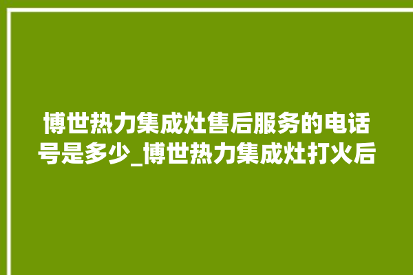 博世热力集成灶售后服务的电话号是多少_博世热力集成灶打火后一松手就灭 。热力