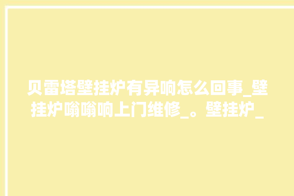 贝雷塔壁挂炉有异响怎么回事_壁挂炉嗡嗡响上门维修_。壁挂炉_怎么回事