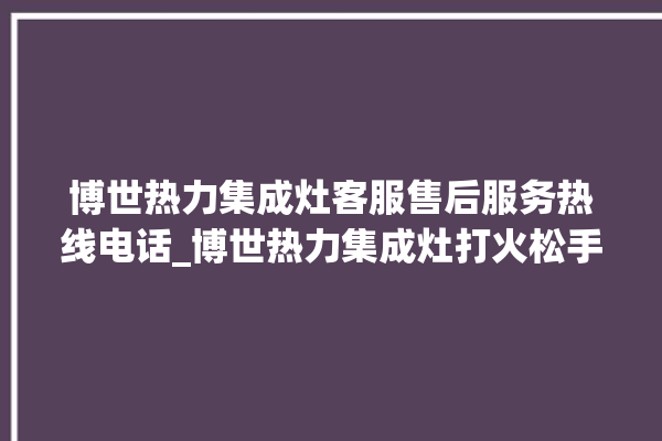 博世热力集成灶客服售后服务热线电话_博世热力集成灶打火松手灭 。热力