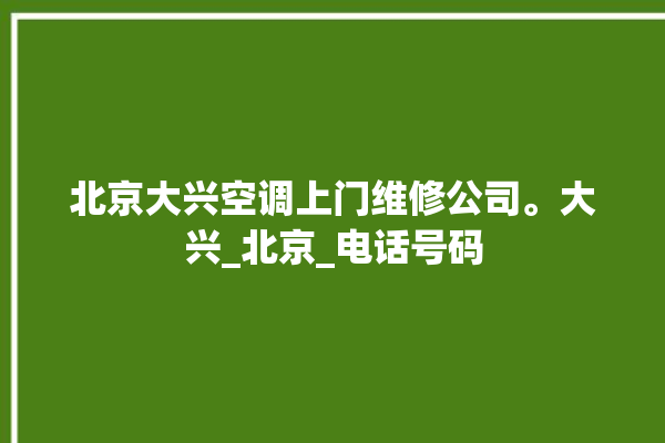 北京大兴空调上门维修公司。大兴_北京_电话号码