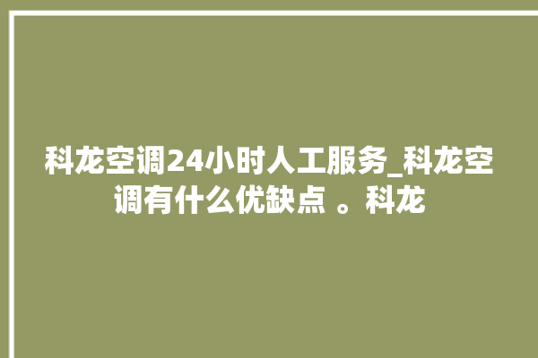 科龙空调24小时人工服务_科龙空调有什么优缺点 。科龙