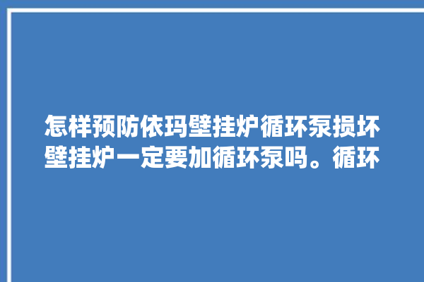 怎样预防依玛壁挂炉循环泵损坏壁挂炉一定要加循环泵吗。循环泵_壁挂炉