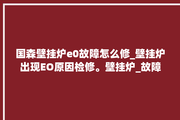 国森壁挂炉e0故障怎么修_壁挂炉出现EO原因检修。壁挂炉_故障