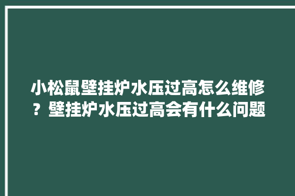 小松鼠壁挂炉水压过高怎么维修？壁挂炉水压过高会有什么问题。水压_过高