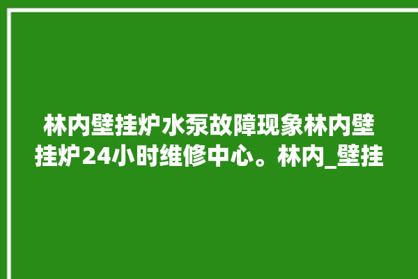 林内壁挂炉水泵故障现象林内壁挂炉24小时维修中心。林内_壁挂炉