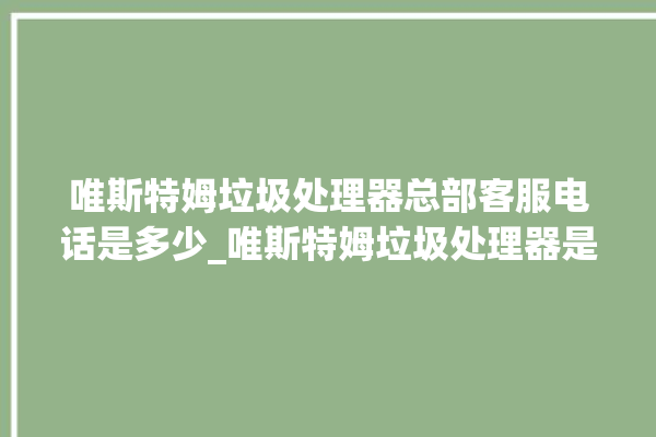 唯斯特姆垃圾处理器总部客服电话是多少_唯斯特姆垃圾处理器是几线品牌 。斯特