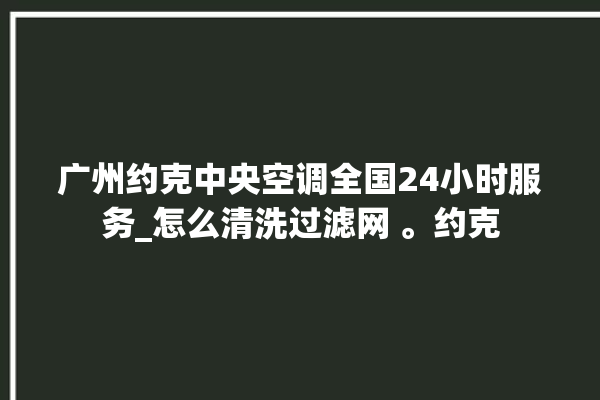 广州约克中央空调全国24小时服务_怎么清洗过滤网 。约克