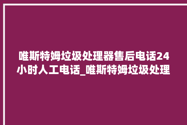 唯斯特姆垃圾处理器售后电话24小时人工电话_唯斯特姆垃圾处理器忽然不转了 。斯特