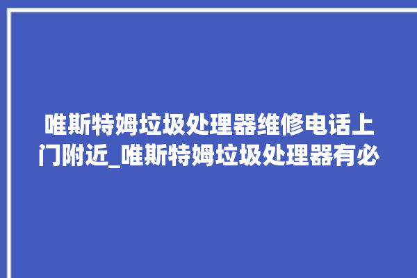 唯斯特姆垃圾处理器维修电话上门附近_唯斯特姆垃圾处理器有必要买吗 。斯特