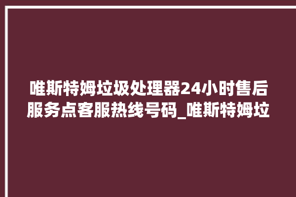 唯斯特姆垃圾处理器24小时售后服务点客服热线号码_唯斯特姆垃圾处理器是哪生产的 。斯特