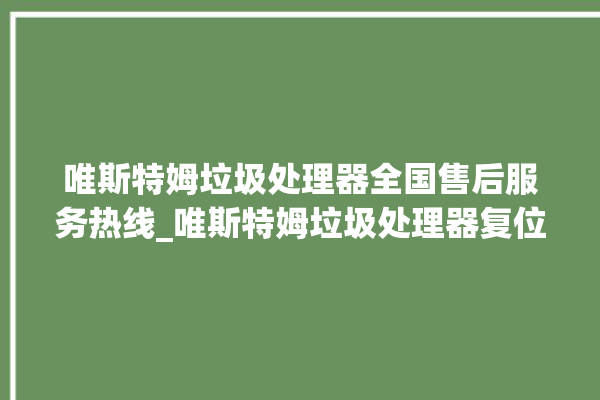 唯斯特姆垃圾处理器全国售后服务热线_唯斯特姆垃圾处理器复位开关在哪里 。斯特