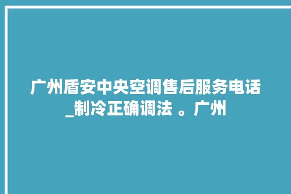 广州盾安中央空调售后服务电话_制冷正确调法 。广州