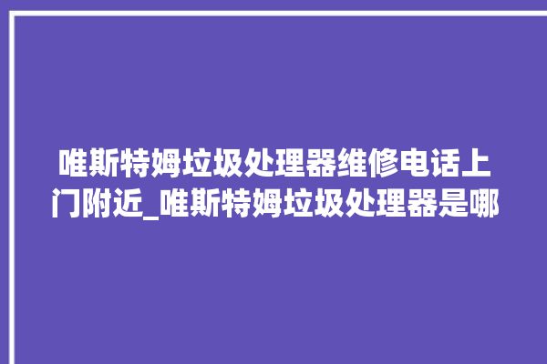 唯斯特姆垃圾处理器维修电话上门附近_唯斯特姆垃圾处理器是哪生产的 。斯特