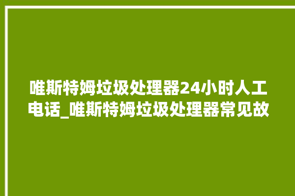 唯斯特姆垃圾处理器24小时人工电话_唯斯特姆垃圾处理器常见故障 。斯特