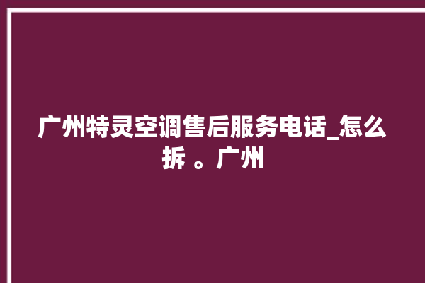 广州特灵空调售后服务电话_怎么拆 。广州