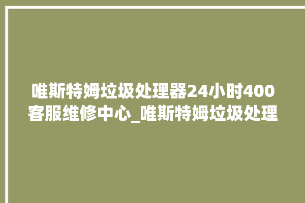 唯斯特姆垃圾处理器24小时400客服维修中心_唯斯特姆垃圾处理器自动进水功能 。斯特