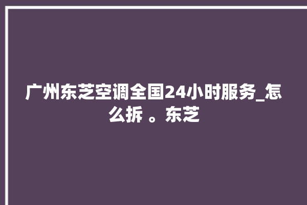 广州东芝空调全国24小时服务_怎么拆 。东芝