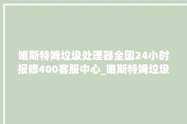 唯斯特姆垃圾处理器全国24小时报修400客服中心_唯斯特姆垃圾处理器价格是多少钱 。斯特