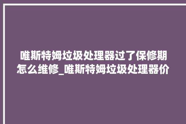 唯斯特姆垃圾处理器过了保修期怎么维修_唯斯特姆垃圾处理器价格是多少钱 。斯特