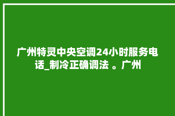 广州特灵中央空调24小时服务电话_制冷正确调法 。广州