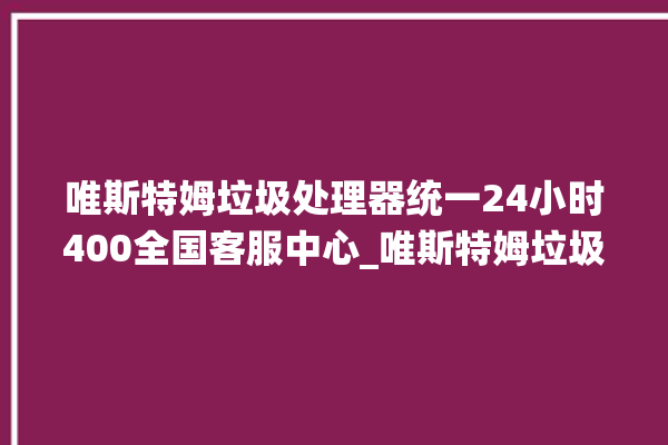 唯斯特姆垃圾处理器统一24小时400全国客服中心_唯斯特姆垃圾处理器价格是多少钱 。斯特