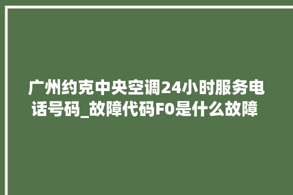 广州约克中央空调24小时服务电话号码_故障代码F0是什么故障 。约克