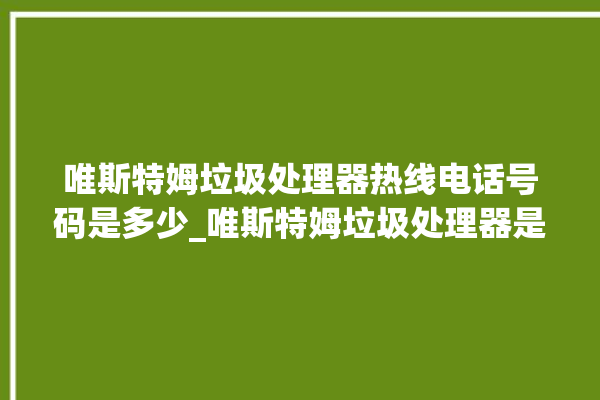 唯斯特姆垃圾处理器热线电话号码是多少_唯斯特姆垃圾处理器是哪生产的 。斯特