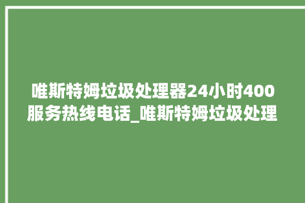 唯斯特姆垃圾处理器24小时400服务热线电话_唯斯特姆垃圾处理器价格是多少钱 。斯特