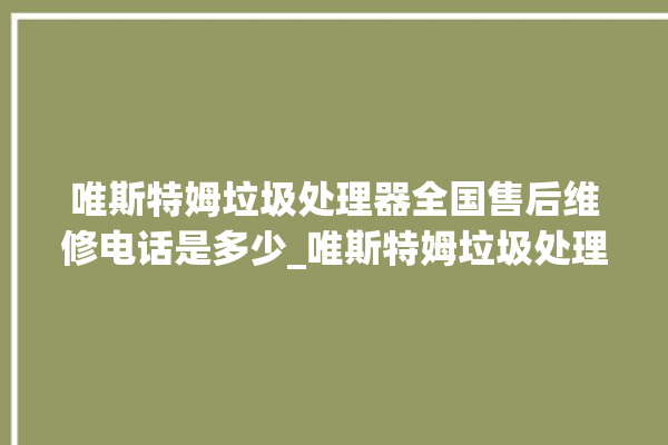 唯斯特姆垃圾处理器全国售后维修电话是多少_唯斯特姆垃圾处理器是几线品牌 。斯特