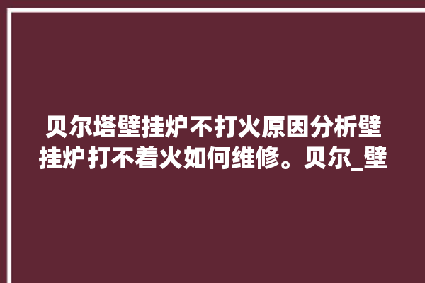 贝尔塔壁挂炉不打火原因分析壁挂炉打不着火如何维修。贝尔_壁挂炉