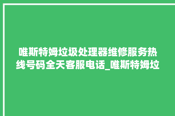 唯斯特姆垃圾处理器维修服务热线号码全天客服电话_唯斯特姆垃圾处理器自动进水功能 。斯特