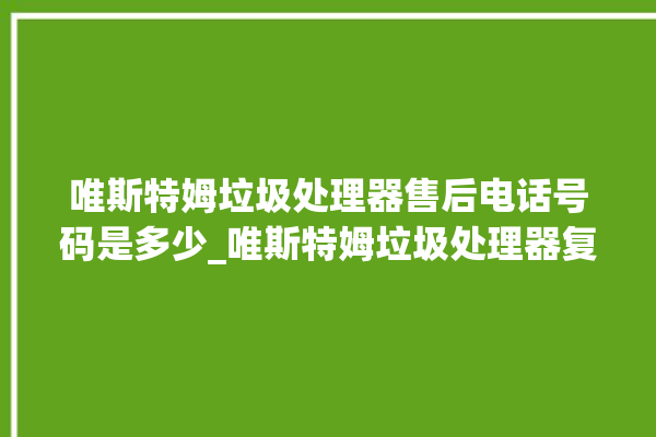 唯斯特姆垃圾处理器售后电话号码是多少_唯斯特姆垃圾处理器复位开关在哪里 。斯特