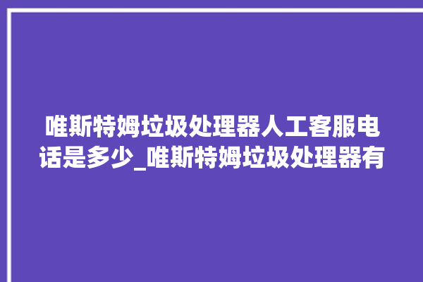 唯斯特姆垃圾处理器人工客服电话是多少_唯斯特姆垃圾处理器有必要买吗 。斯特