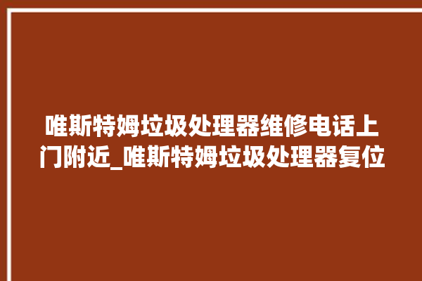 唯斯特姆垃圾处理器维修电话上门附近_唯斯特姆垃圾处理器复位开关在哪里 。斯特