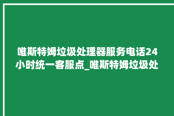 唯斯特姆垃圾处理器服务电话24小时统一客服点_唯斯特姆垃圾处理器复位开关在哪里 。斯特