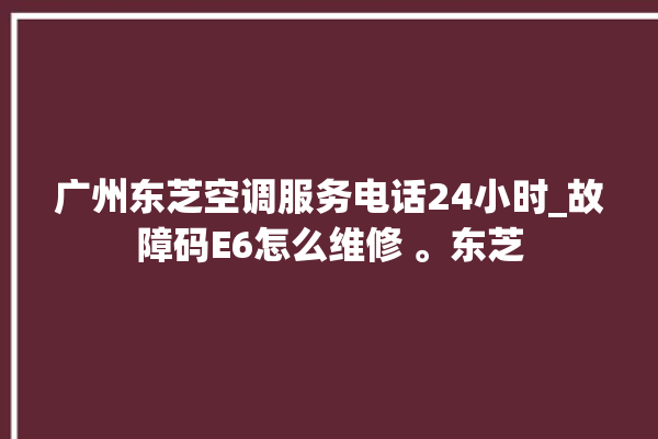 广州东芝空调服务电话24小时_故障码E6怎么维修 。东芝