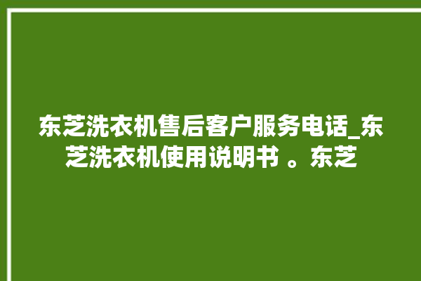 东芝洗衣机售后客户服务电话_东芝洗衣机使用说明书 。东芝