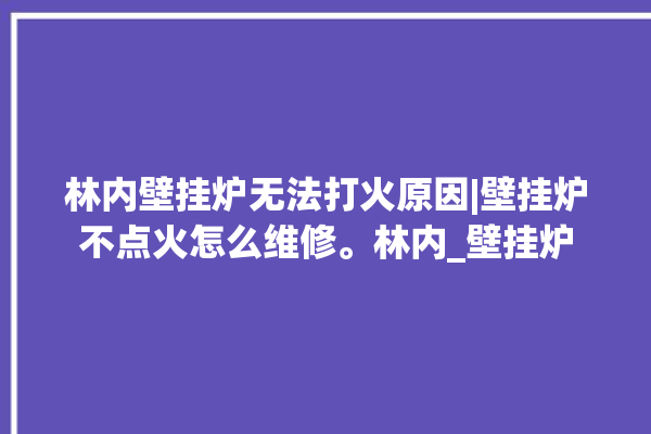 林内壁挂炉无法打火原因|壁挂炉不点火怎么维修。林内_壁挂炉