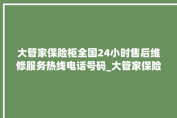 大管家保险柜全国24小时售后维修服务热线电话号码_大管家保险柜密码正确但打不开 。保险柜