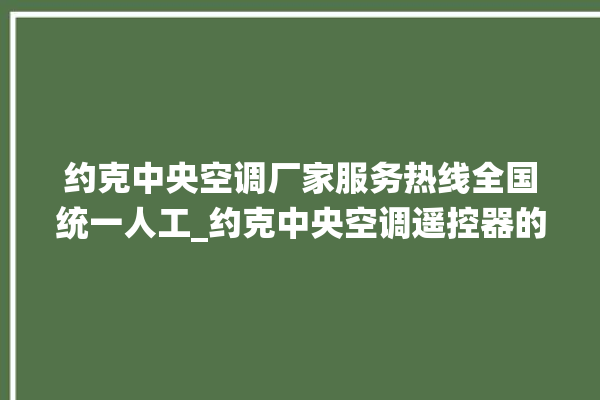 约克中央空调厂家服务热线全国统一人工_约克中央空调遥控器的图解 。约克