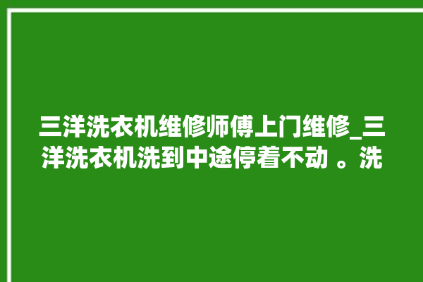 三洋洗衣机维修师傅上门维修_三洋洗衣机洗到中途停着不动 。洗衣机