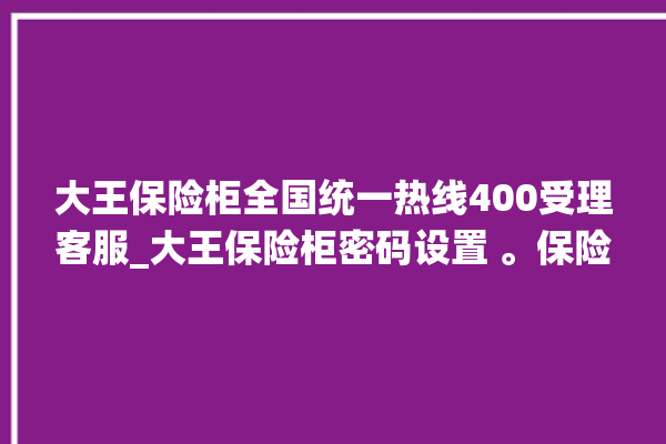 大王保险柜全国统一热线400受理客服_大王保险柜密码设置 。保险柜