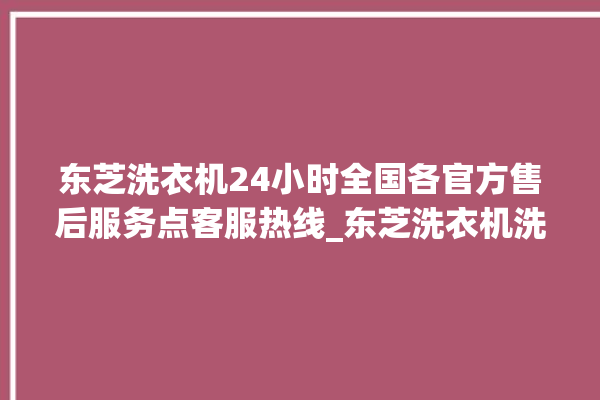 东芝洗衣机24小时全国各官方售后服务点客服热线_东芝洗衣机洗到中途停着不动 。东芝