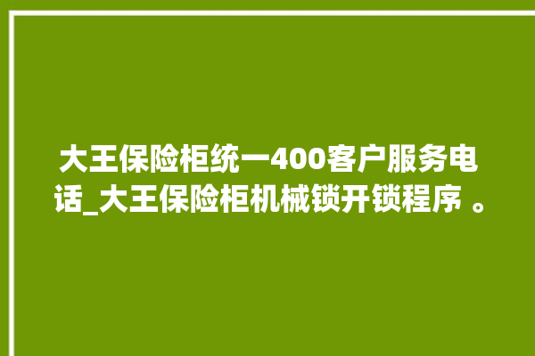 大王保险柜统一400客户服务电话_大王保险柜机械锁开锁程序 。保险柜