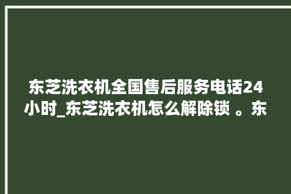 东芝洗衣机全国售后服务电话24小时_东芝洗衣机怎么解除锁 。东芝