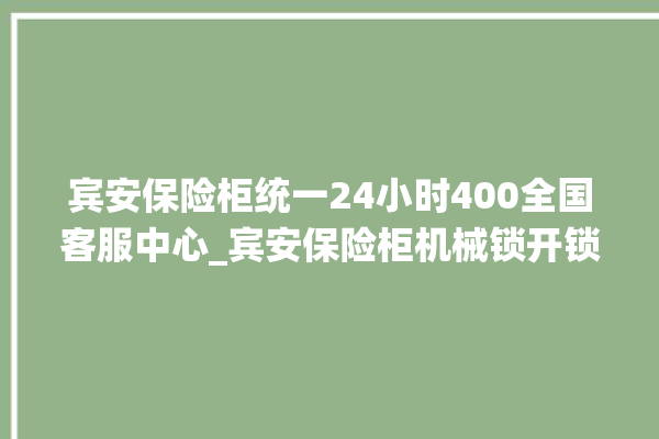 宾安保险柜统一24小时400全国客服中心_宾安保险柜机械锁开锁程序 。保险柜