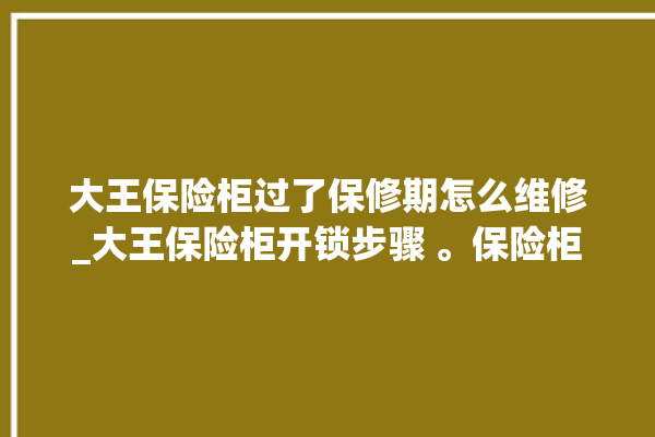 大王保险柜过了保修期怎么维修_大王保险柜开锁步骤 。保险柜