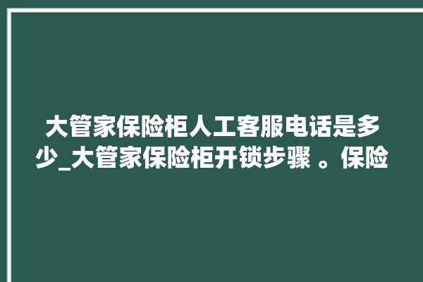 大管家保险柜人工客服电话是多少_大管家保险柜开锁步骤 。保险柜