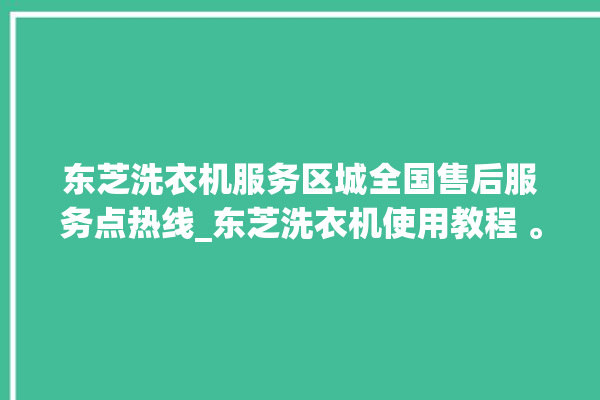 东芝洗衣机服务区城全国售后服务点热线_东芝洗衣机使用教程 。东芝